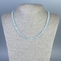 Faceted Topaz Bead Necklace Cube 4x4mm+, length 45cm+-, with clasp