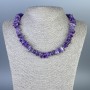 Amethyst Chip Necklace 10-13x2-4mm, length 45cm, with clasp