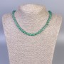 Necklace Jade (bead) smooth sphere, diameter 6mm±, length 45cm± with clasp