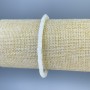 Bracelet, Mother-of-Pearl Rondelle, diameter 4x2mm ±, length 18cm ± Stretch