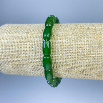 Chrysoprase Barilo Bracelet, 11×8mm beads, 18cm length ± stretch