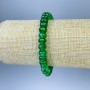 Bracelet Chrysoprase, faceted rondels, diameter 8x5 mm, length 18 cm, stretch