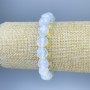 Moonstone Bead Bracelet, faceted round beads 10mm diameter, length 18cm, elastic