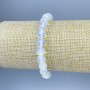 Moonstone Bracelet Faceted Round Beads, 8mm Dia., 18cm Length, Stretch