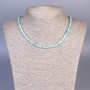Amazonite Necklace, Natural Stone, Raw Cut, 4×4 mm, length 45 cm ± with clasp