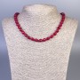 Necklace Turmaline (synthetic) faceted bead, 8mm diameter, length 50cm, with clasp