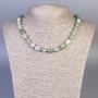 Necklace Jadeite natural gemstone faceted, diameter 7×11mm+-, length 45cm+- with clasp