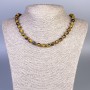 Tiger's Eye Bead Necklace faceted bead, diameter 8mm±, length 50cm± with clasp