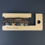 Triple Strand Eco Leather Bracelet with Adjustable Drawstring, length 18-24cm±, Beads 6mm±, length 18