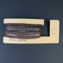 Triple Eco Leather Bracelet brown with pull closure, length 18-24 cm±, 6 mm beads, length 18 stretch