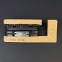 Triple-layer Eco Leather Bracelet with Cross on Tightening, length 18-24cm, black