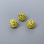 Cloisonné Bead – Cloisonné Bead with lime enamel, 8mm± diameter, 1mm hole, metal color gold-tone, 1 pc