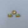Cloisonné Bead Rondelle Green Enamel, 5.5×3.5 mm, hole 3.5 mm, gold-tone metal, 1 piece