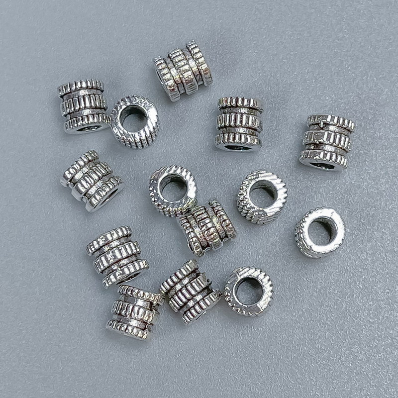 Bead Insertion Finding Color: Silver Tone, 5x5 mm +/- hole 3 mm +/- packaging 40 pcs