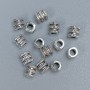 Bead Insertion Finding Color: Silver Tone, 5x5 mm +/- hole 3 mm +/- packaging 40 pcs
