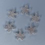 Pendant Bead Star Inlay Metal Color Silver, Ø 10x3mm± hole Ø 1mm± packaging 11 pcs