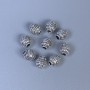 Bead centerpiece (insert) color: silver metal, hole 1.5 mm, bead diameter 6×5 mm ±; packaging 20 g (~50 pcs)