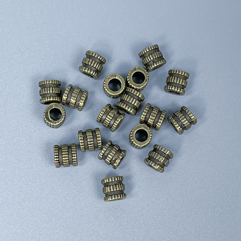 Bronze Bead Inlay Bead, metal color Bronze, diameter 5x5mm± hole diameter 3mm± packaging 40 pcs