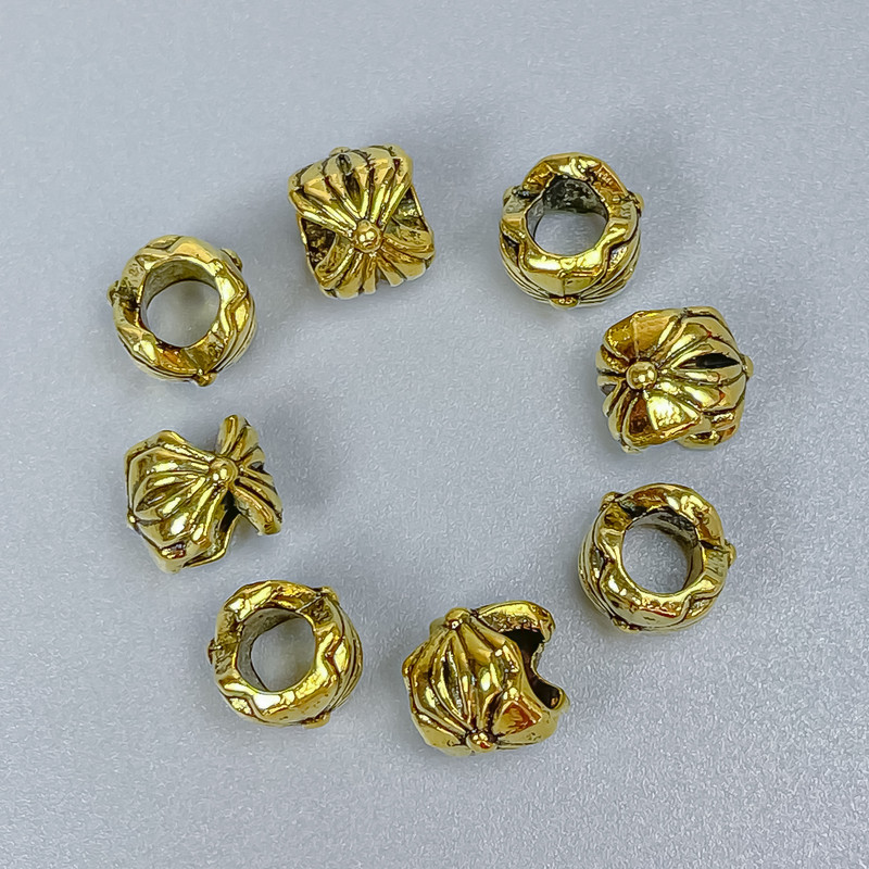 Bead Inlay Findings in Gold Color, 7×7 mm ± hole 4 mm ± packaging 18 pcs
