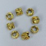 Bead Inlay Findings in Gold Color, 7×7 mm ± hole 4 mm ± packaging 18 pcs