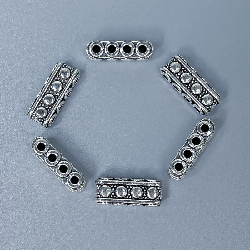 Row Separator Findings in Silver Color 7×5×17 mm ± hole 1.8 mm ± packaging 20 g (~10 pcs)