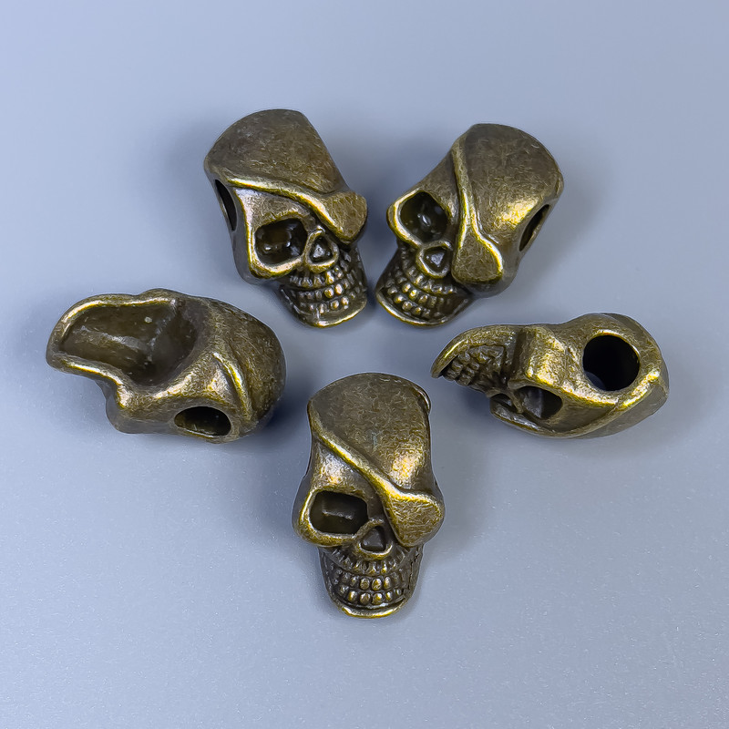Bead Findings Inlay Skull Bronze Color 12x18x8mm+- hole 4mm+- packaging 20g (~ 5pcs)