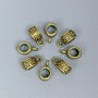 Bail Bezel in Bronze Metal Color, size 11x6x5mm± holes, diameter 4.5mm±, diameter 2mm±, packaging 20 pcs