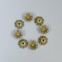 Pendant cap findings for beads, bronze color, diameter 8x1 mm± hole, diameter 1 mm± packaged 54 pcs