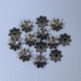 Bead cap findings in bronze color, diameter 7x0.5 mm±, hole diameter 0.5 mm±, packaging 70pcs