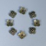 Cap cap finding for bead, metal color bronze, diameter 7x1mm± hole, diameter 1mm± packaging 50 pcs