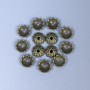 End caps for beads, bronze color, diameter 8x1 mm ± hole, diameter 1.5 mm ± packaging (~ 32 pcs)