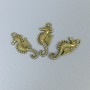 Pendant Finding Sea Horse in Bronze Metal Color, size 29x12x2mm±, hole diameter 2mm±, packaging 11 pcs