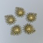 Sun Pendant Hardware in Bronze Metal Color, size 17x15x2.5 mm approx, hole diameter 1 mm approx, packaging 14 pcs