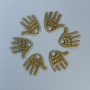 Pendant Findings Hand of Fatima Bronze Tone 12x11x1mm± hole 1.5mm± packaging 20 g (~50 pcs)