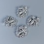 Pendant Fittings Dragon color: silver, size 21×17×7 mm± hole diameter 1.2 mm± packaging 4 pcs
