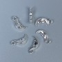 Pendant Fittings Moon color silver, dimensions 13x6x3mm± hole diameter 1.5mm± packaging 20g (~40 pcs)