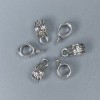 Silver Bail Jewelry Findings, metal color silver, size 11x5x6 mm ± holes, diameter 4.5 mm ±, diameter 2 mm ±, packaging 20 pcs