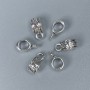 Silver Bail Jewelry Findings, metal color silver, size 11x5x6 mm ± holes, diameter 4.5 mm ±, diameter 2 mm ±, packaging 20 pcs