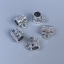 Findings bail color of metal silver, sizes 9×8×7 mm± holes, diameter 5 mm±, diameter 2 mm± packaged 14 pcs