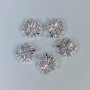 Bail with Clover Bead Bail, silver color metal, 13x16x4 mm± with holes, diameter 1.5 mm±, diameter 1 mm±, packaged 20 g (~