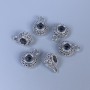 Oval Bail Clip in Silver Metal Color, size 11x8x6 mm with holes, diameter 3.5 mm±, diameter 2 mm±, packaging 20 g (~18 pcs)