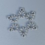 Bale bail in silver color, size 11x8x3 mm, holes 4 mm±, diameter 1.5 mm±, packaging 20 g (~32 pcs)
