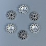 Cap for bead caps, silver color, diameter 11.5×1mm±, hole diameter 1.5mm±, packaging 32 pcs