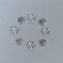 Pendant cap findings for beads, metal color silver, diameter 6×1mm±, hole diameter 1mm±, packaging 80 pcs