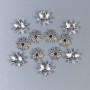 Bead end caps in silver color, cap for bead, diameter 7×0.5 mm ± opening 1 mm ± packaging 70 pcs