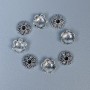 Cap for bead cap in silver color, diameter 7×1 mm± hole ~2 mm, packaging 20 g (~80 pcs)