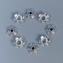 Cap end caps for beads, metal color: silver, diameter 6x0.9mm ±, hole diameter ~2mm ±, packaging 20g (~110 pcs)