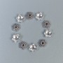 Findings, bead cap, diameter 6×1mm±, color - silver, 20g±, 150 pcs+