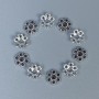 Cap for bead cap jewelry cap, silver color, diameter 7×1 mm± hole, diameter 1.5 mm± packaging 20 g (~110 pcs)