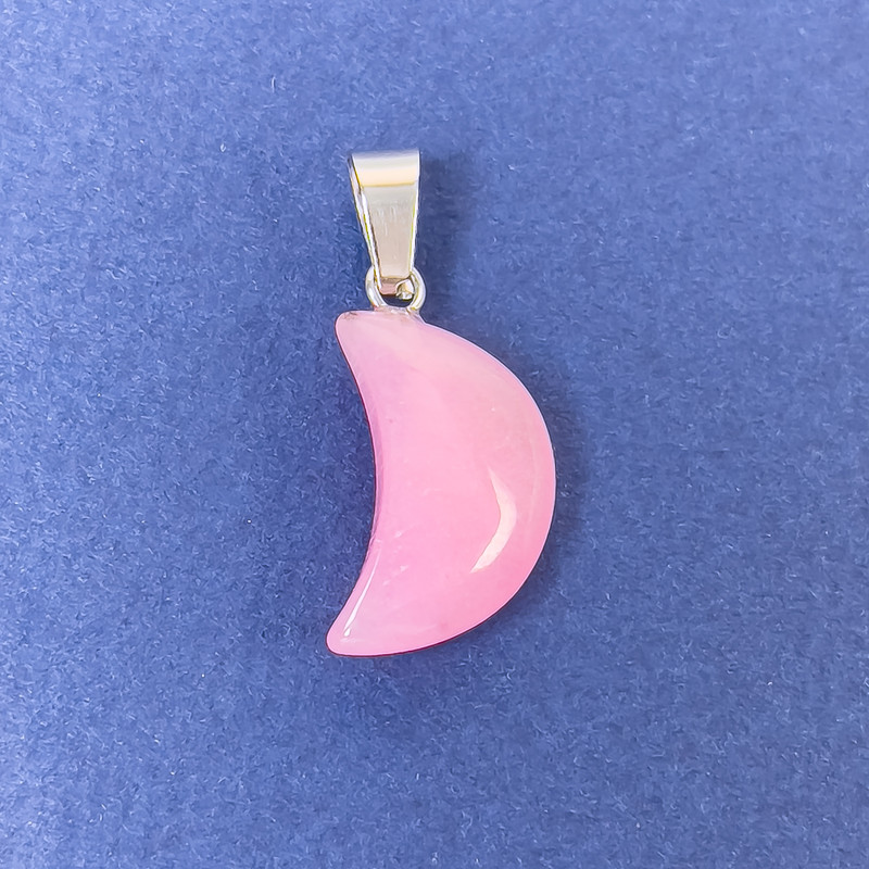 Pendant Moon Tourmaline (toned stone) 11x18x5x28mm+